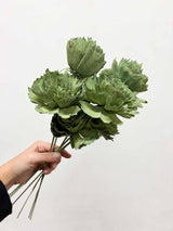 OLGA » Bouquet of green artificial Roses made from manioc fiber