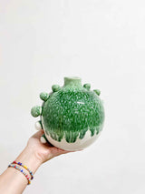 REGINALDO » Glazed ceramic vase with spherical decorations