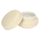 FREYA » Candela profumata avorio con contenitore in ceramica con coperchio - 5cm - Bloomoon