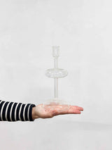 LIANA » Portacandela in vetro trasparente piccolo - 22cm - Bloomoon