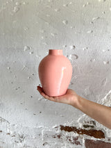 STRIPES » Vaso in ceramica hand - made tangerine lucido medio - Bloomoon