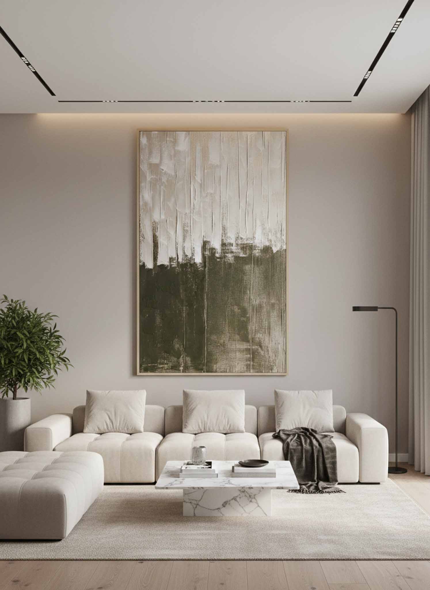 BOLD » dipinto con texture in rilievo 124X204cm