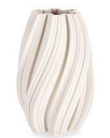 JOLEEN » Ceramic beige vase printed in 3D - 31cm