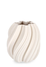 JEMINA » Ceramic beige vase printed in 3D - 21cm