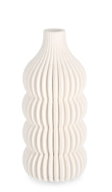 KIM » Ceramic beige vase printed in 3D - 25cm