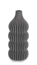 JASON » Ceramic grey vase printed in 3D - 24cm