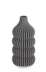 KAMAR » Ceramic grey vase printed in 3D - 19cm