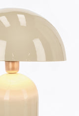 VELMA » Beige lacquered metal table lamp - 45cm