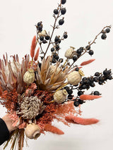 MINERVA » Bouquet di fiori secchi rosa e nero