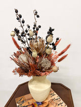 MINERVA » Bouquet di fiori secchi rosa e nero