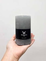 ELARA TRIS » Tris di candele rustiche grigio