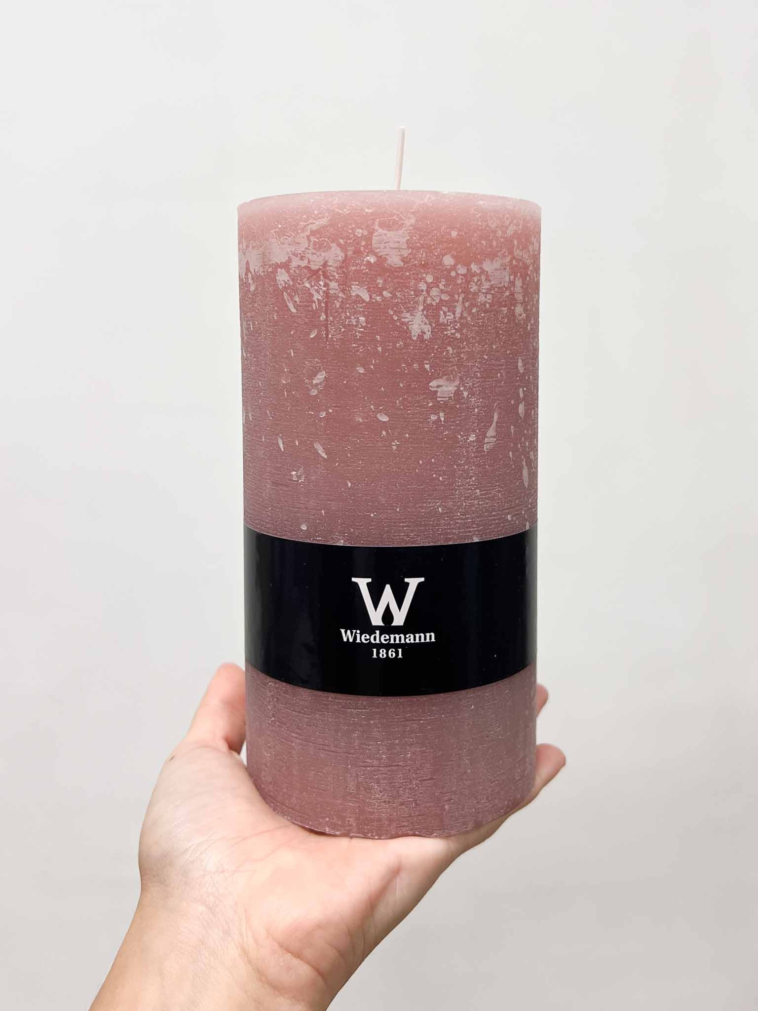 DALIA » Candela rustica rosa 19cm