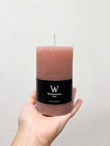 DALIA TRIS » Tris di candele rustiche rosa