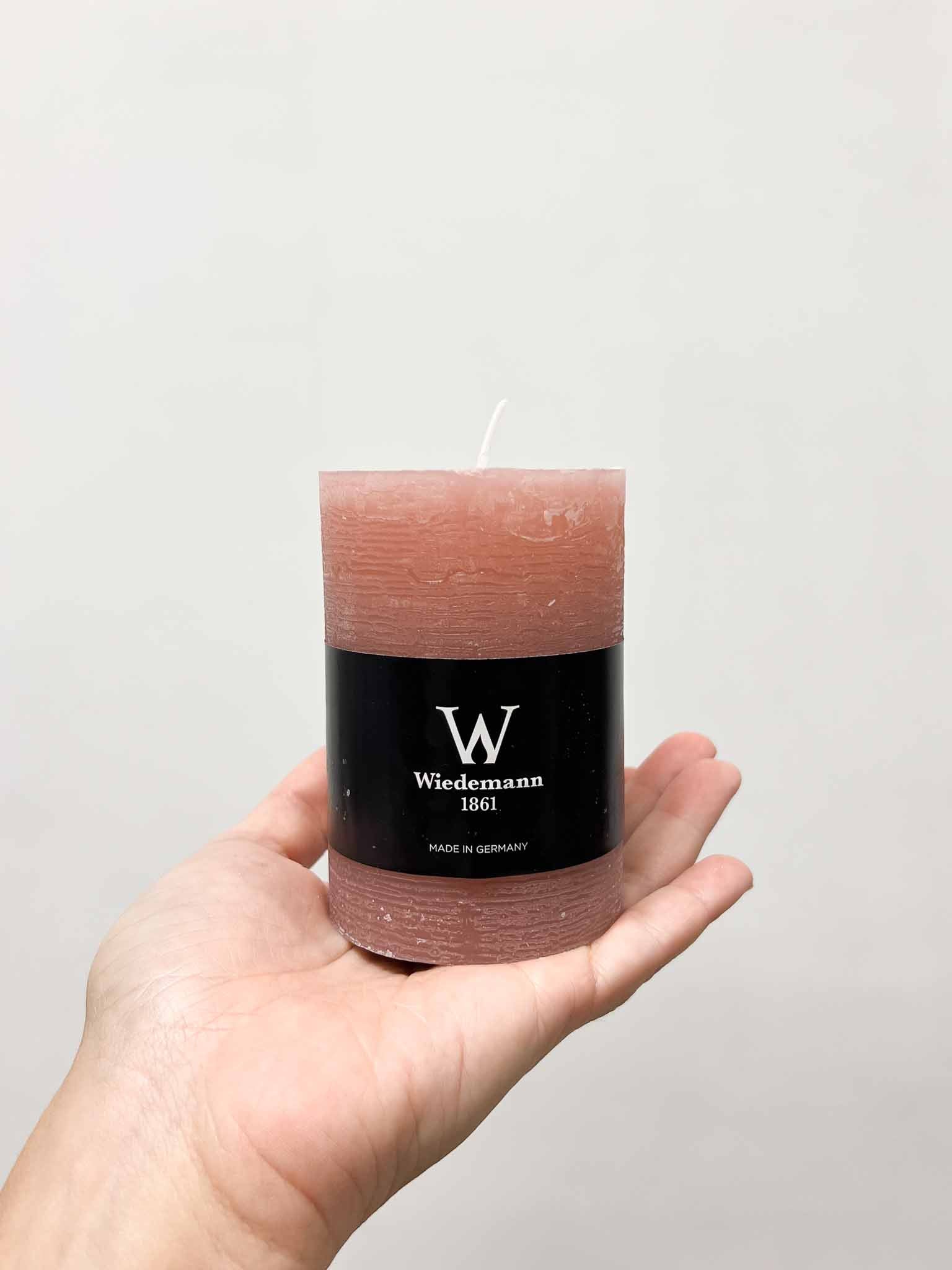 DALIA TRIS » Tris di candele rustiche rosa