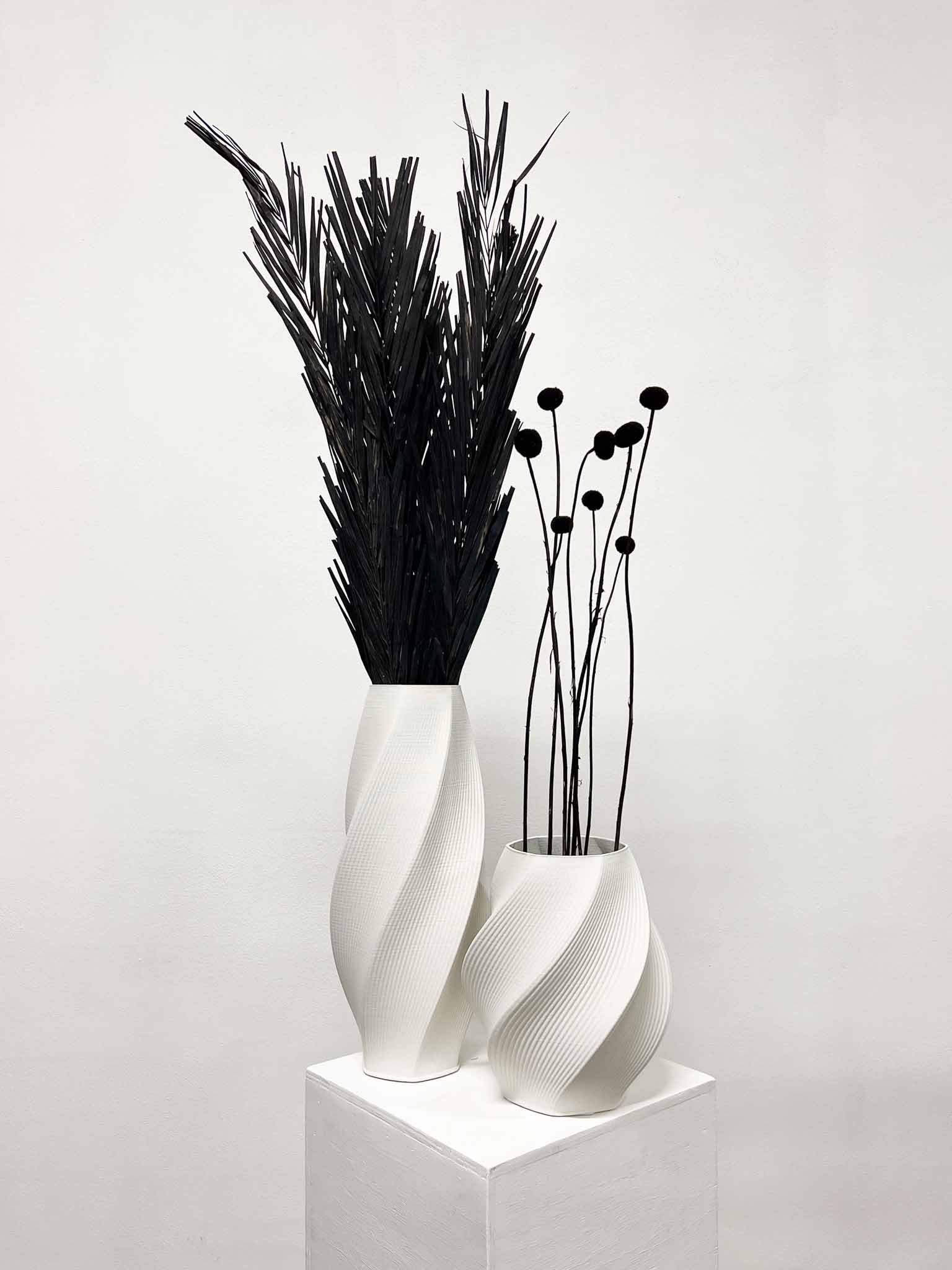 GISELLA » Vaso di ceramica stampata in 3D bianco