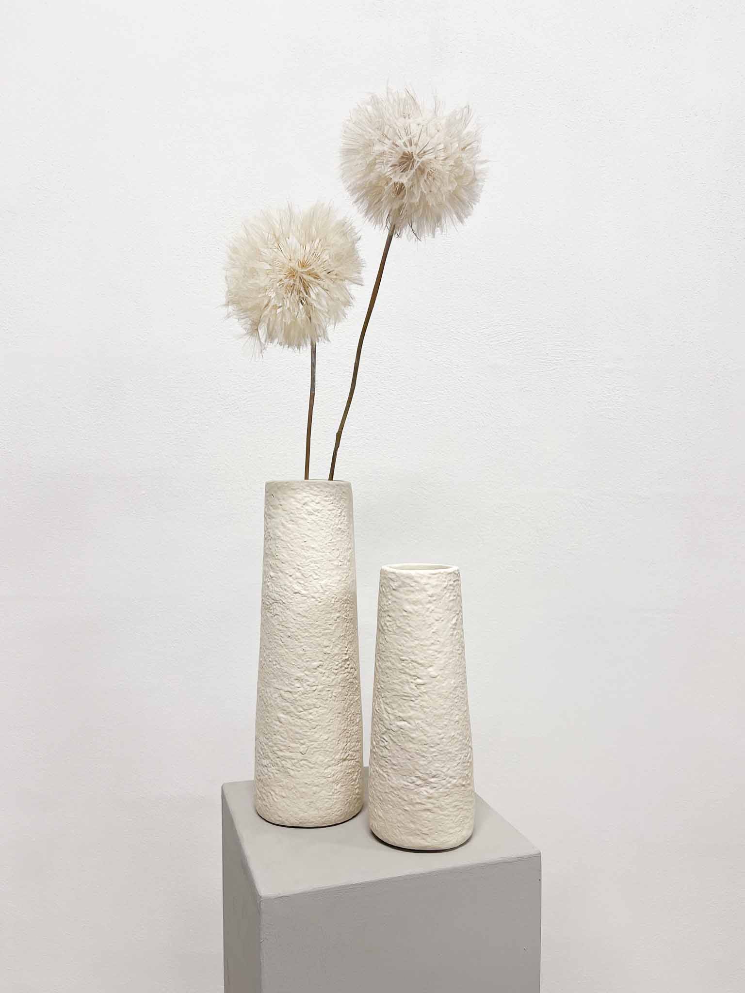 HISAR » Vaso ceramica bianco materico