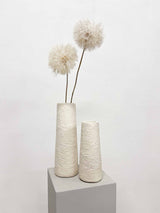 HISAR » Vaso ceramica bianco materico