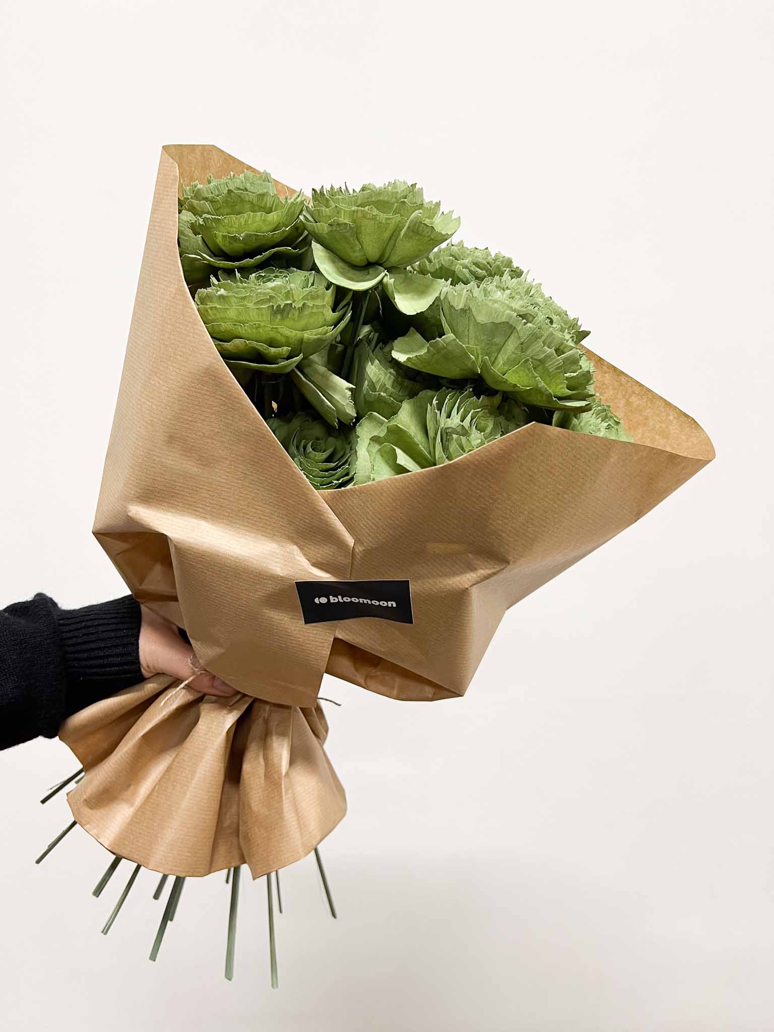 CHLORIS » Bouquet di rose verdi ricostruite in fibra di manioca