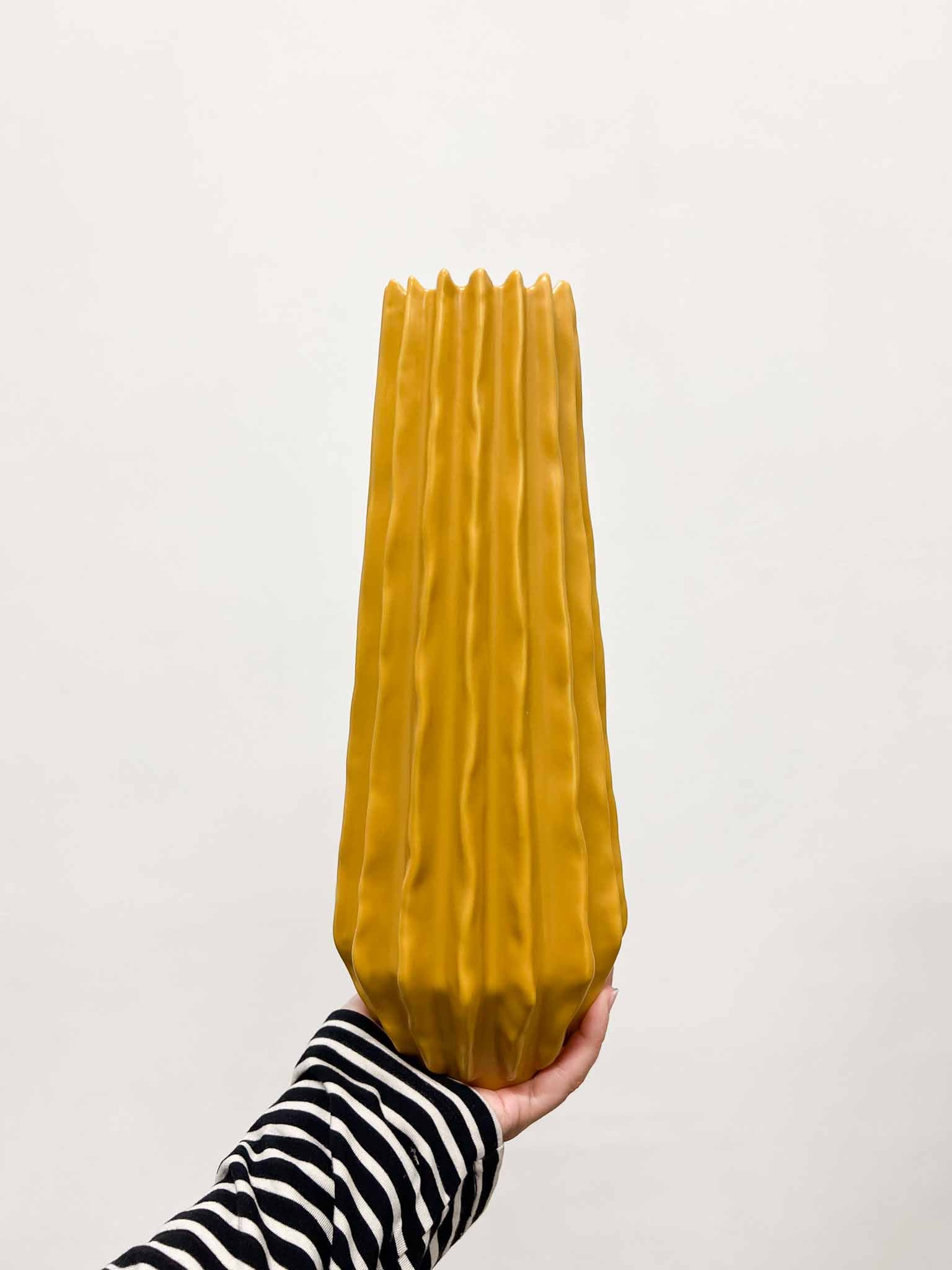 ELDAR » Vaso plissettato giallo ocra