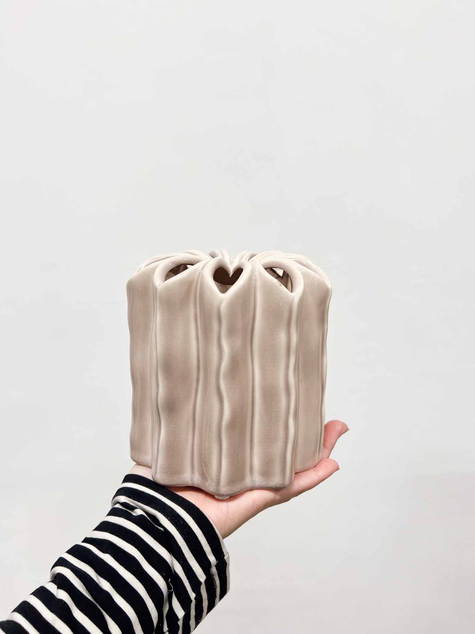 KICHI » Vaso multibuco tondo rosa