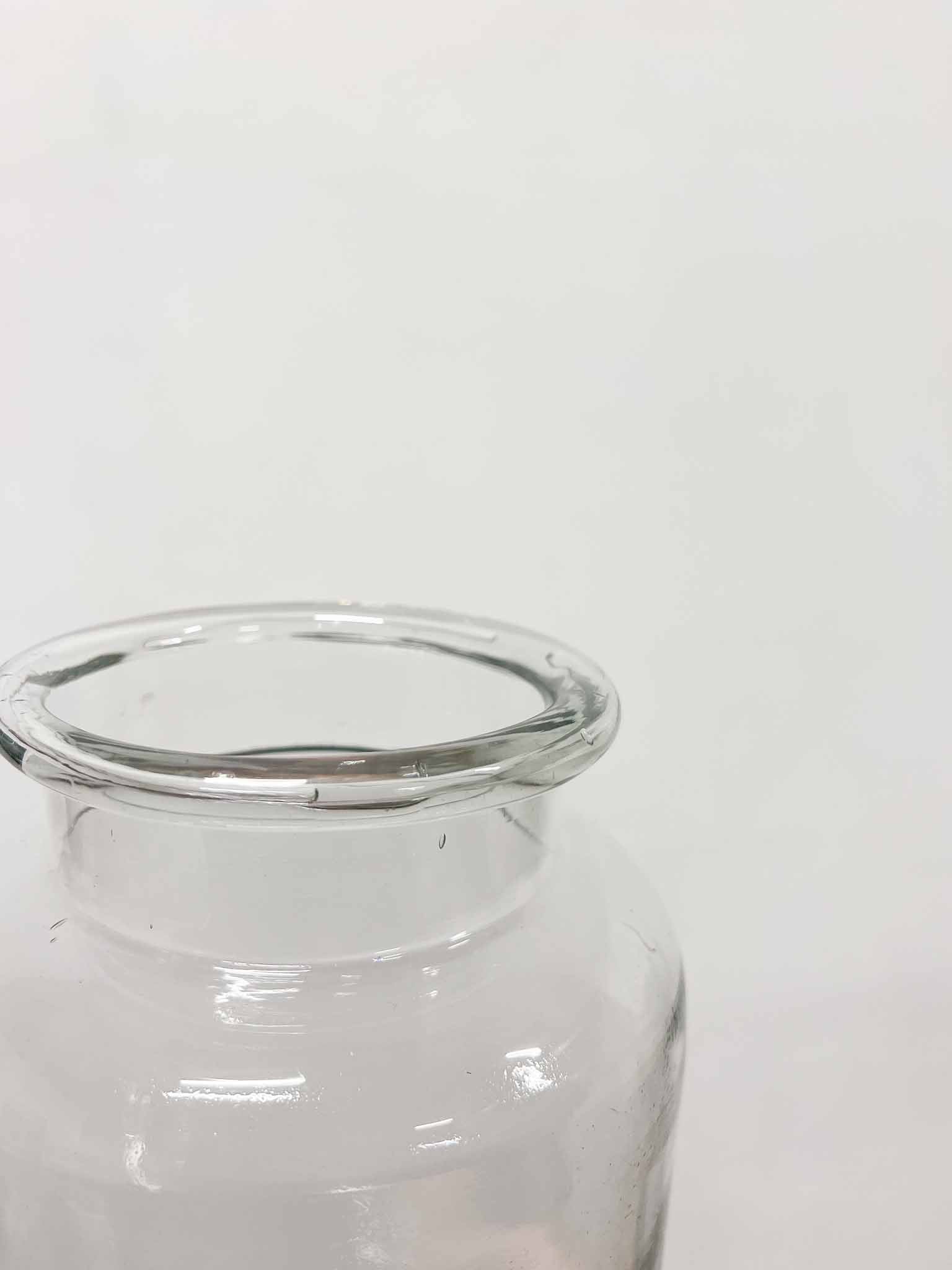 WESLEY » vaso a forma di barattolo di vetro trasparente H26cm