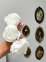 CLELIA » Pack of 3 Preserved White Peonies