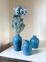 PRICKLY » Small Glossy Teal Handmade Ceramic Vase