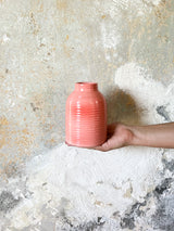 STRIPES » Small Glossy Tangerine Handmade Ceramic Vase