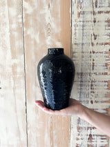 MOON » Big Glossy Black Handmade Ceramic Vase