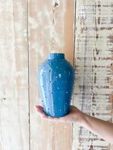 PRICKLY » Big Glossy Teal Handmade Ceramic Vase