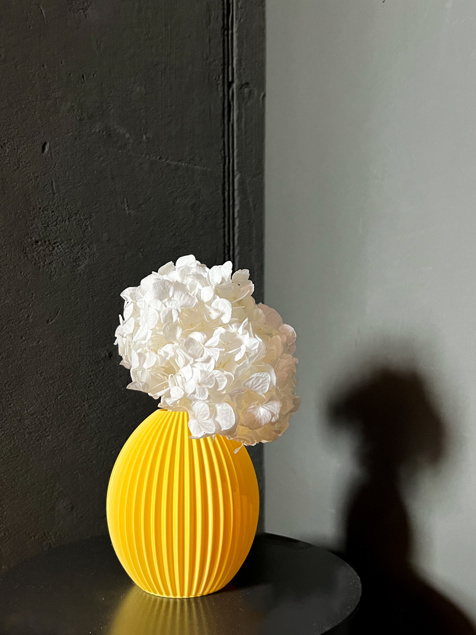 ELLA » Vase en bioplastique jaune savane - 15 cm