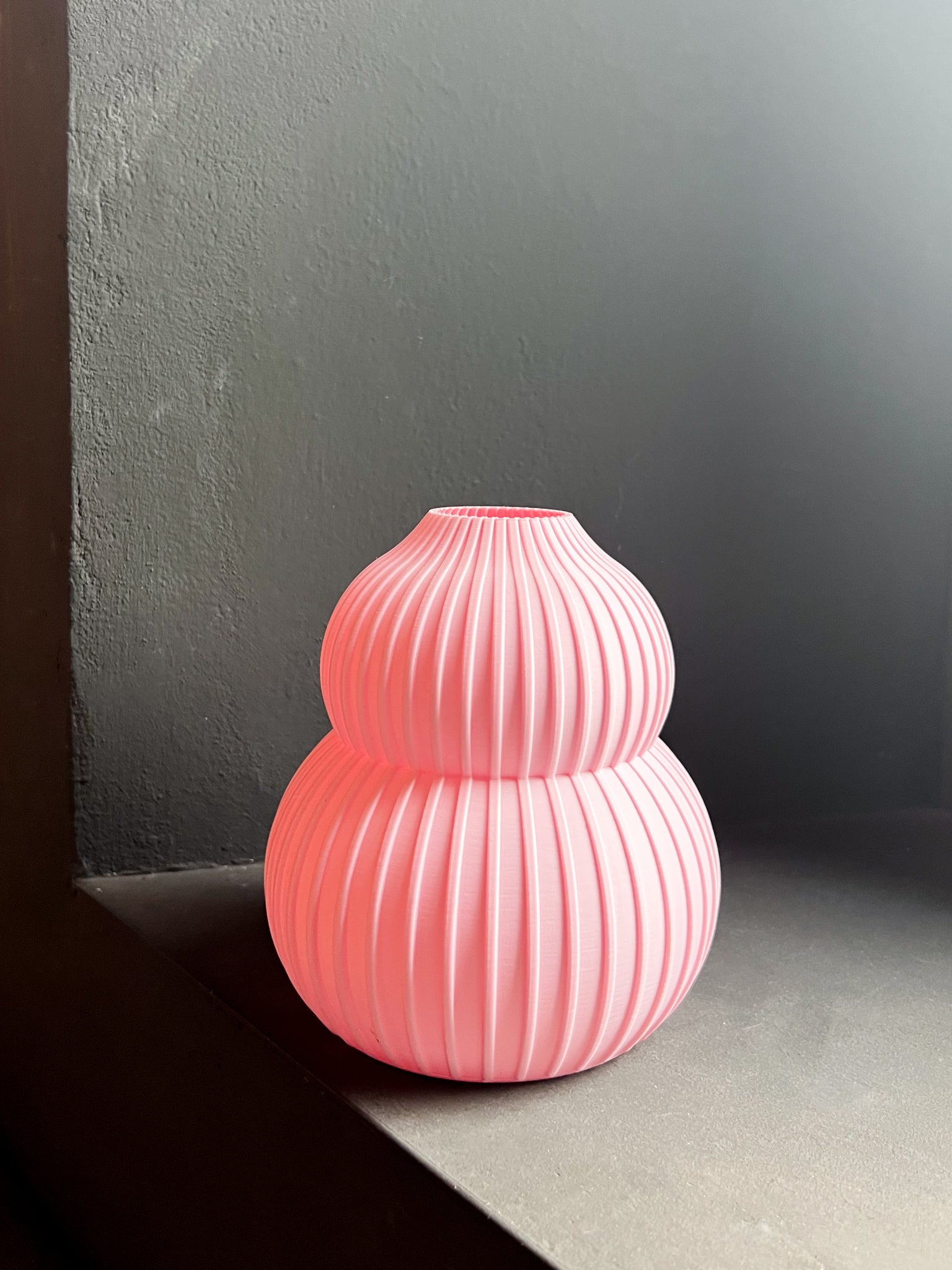 BABILA » Vase en bioplastique rose caramel - 15 cm