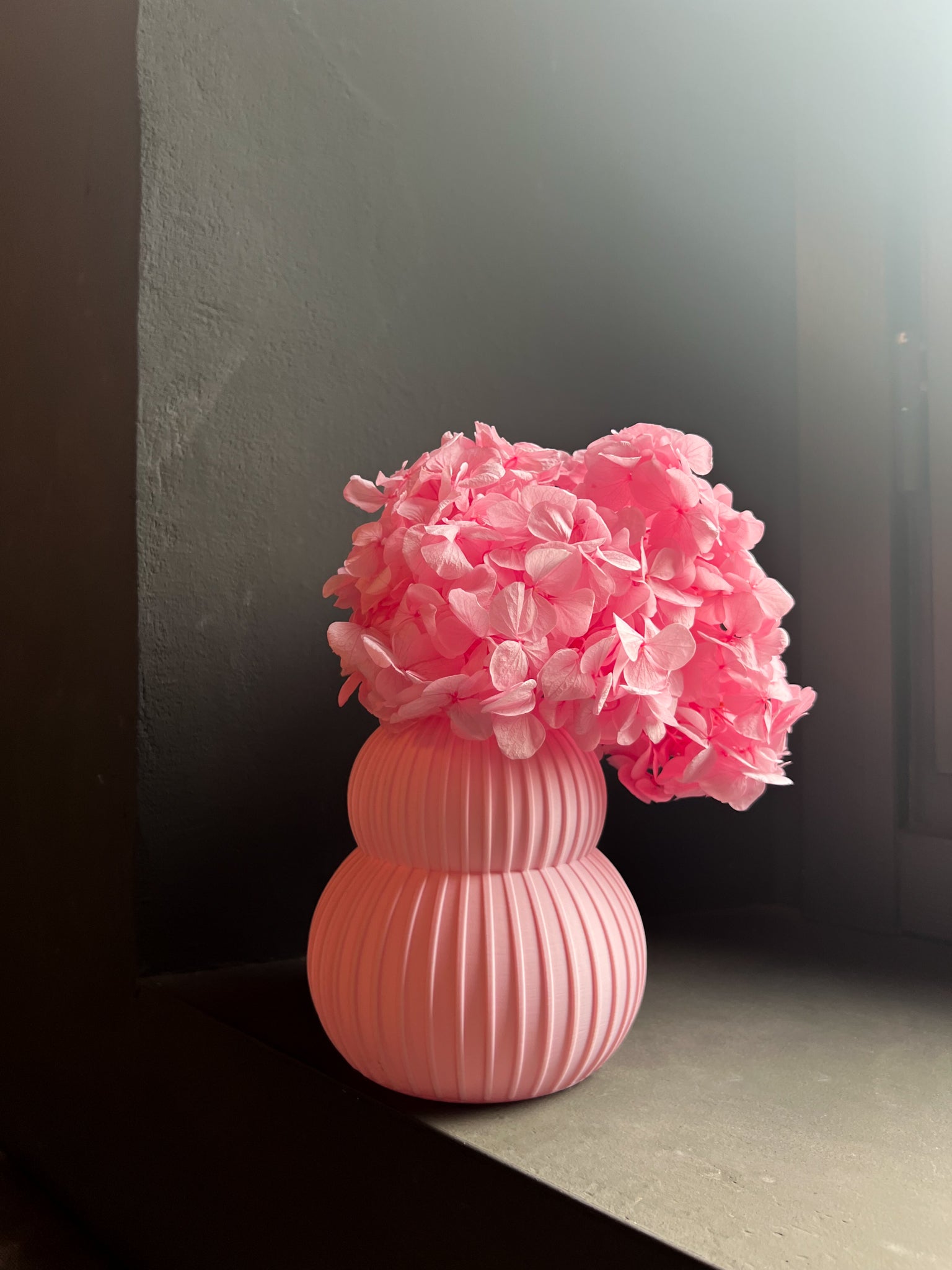 BABILA » Vase en bioplastique rose caramel - 15 cm