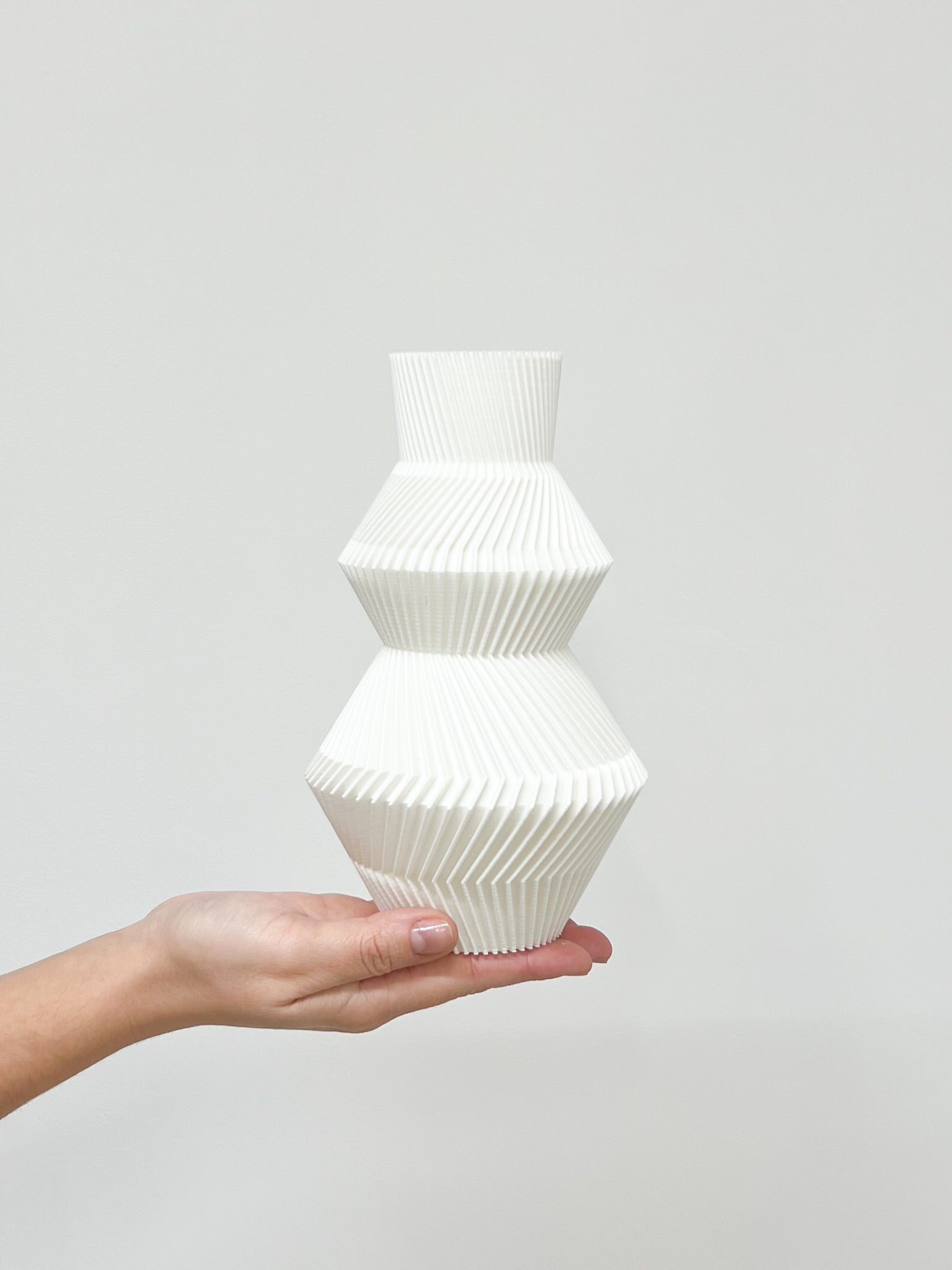 VALENTINA » Vase en bioplastique blanc coton - 22 cm