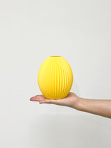 ELLA » Vase en bioplastique jaune savane - 15 cm