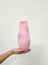 DELIA » Vase en bioplastique rose caramel - 25 cm