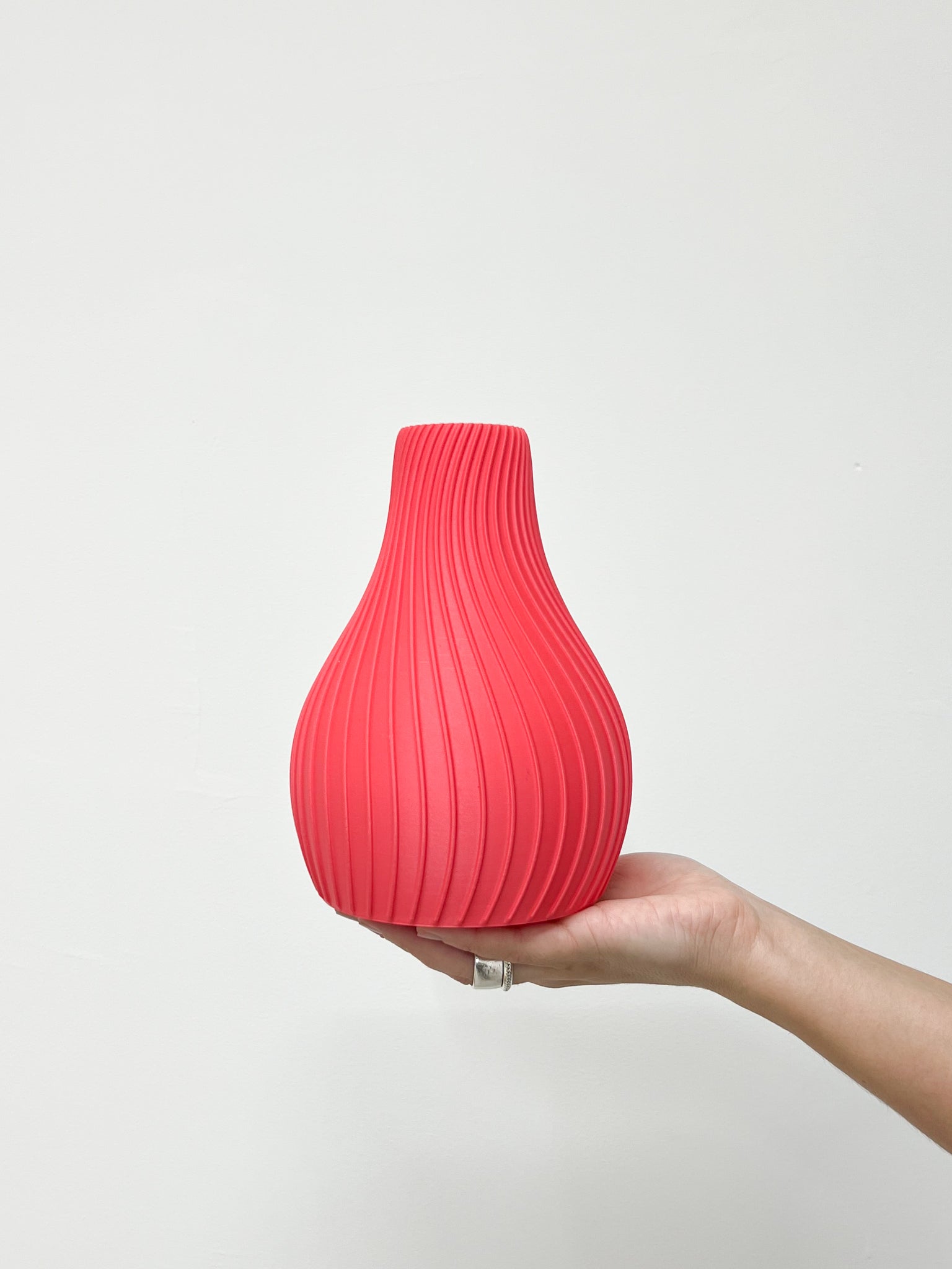 LEA » Vase en bioplastique rouge pastèque - 20 cm