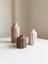 EDMUND » Set 3 Vasi Decorativi matita dai Toni Caldi della Terra e Tortora