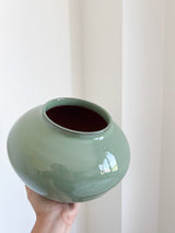 ESMA » Vaso di ceramica smaltato verde H20cm