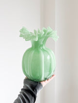 GEREMIA » Vaso in vetro gala verde grande H23cm