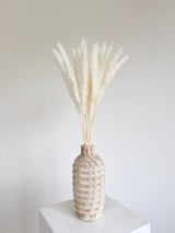 HASHLY » Vaso in legno con scanalature