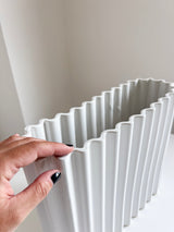 HOLAF » Vaso cannettato grande bianco H30cm