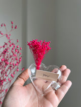COEUR » Piccolo segnaposto con fiori di broom bloom fucsia