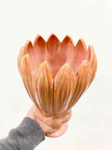 IRENE » Pink ceramic vase with petals - H26cm