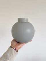 JADE » Vaso sferico ceramica grigio