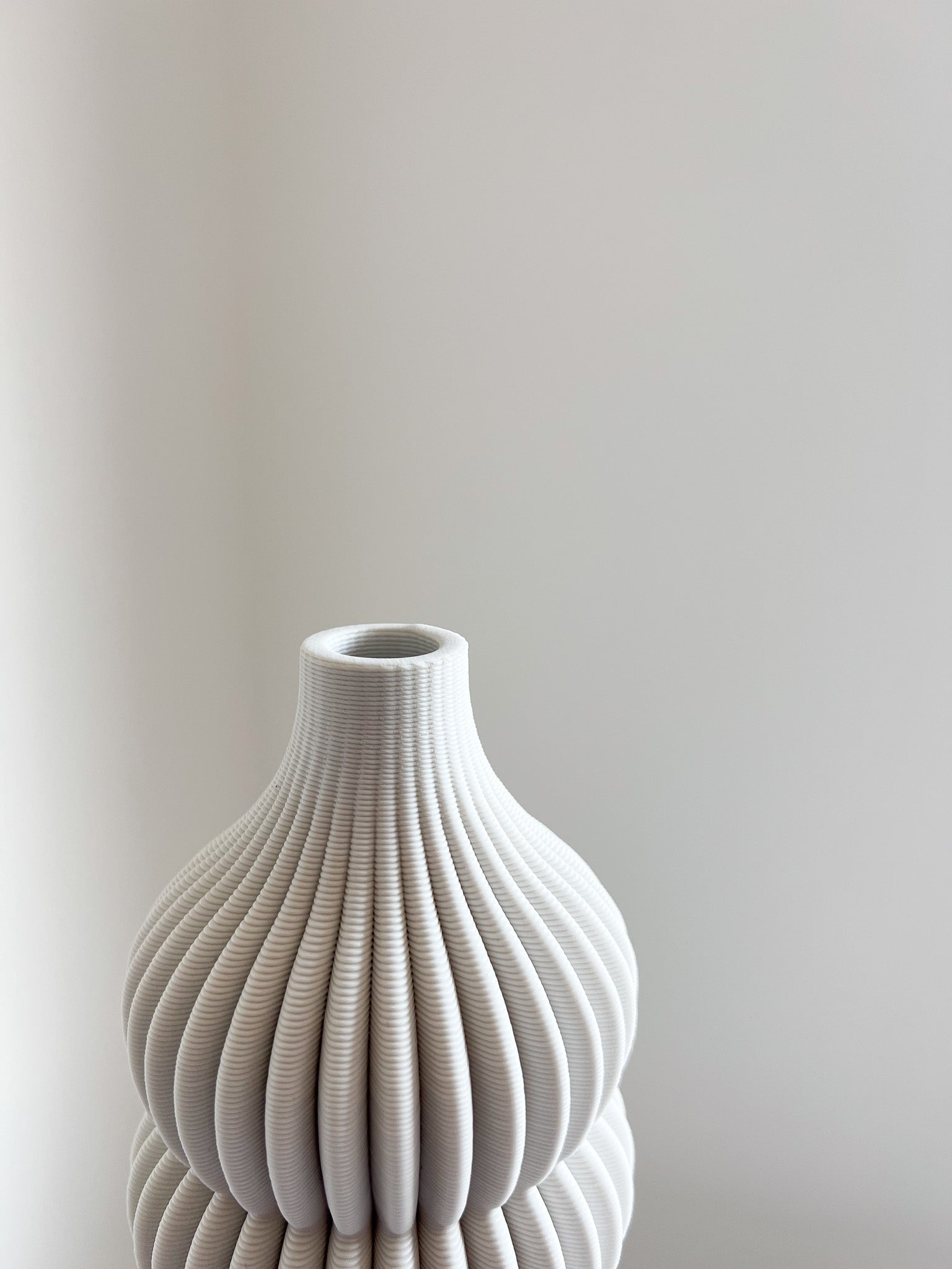KENDRA » Vaso di ceramica stampata in 3D bianco H20cm