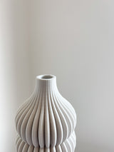 KENDRA » Vaso di ceramica stampata in 3D bianco H20cm