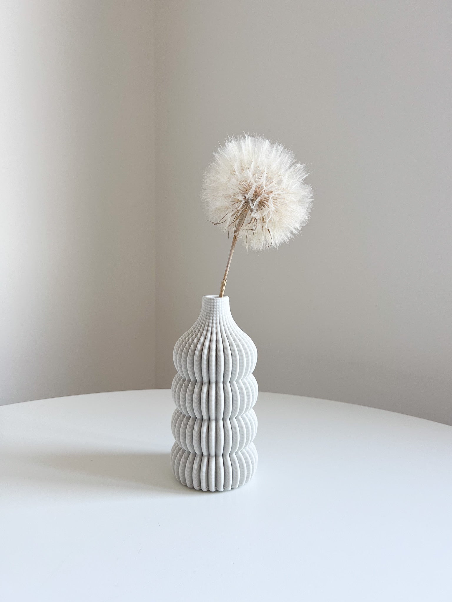 KENDRA » Vaso di ceramica stampata in 3D bianco H20cm