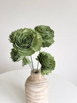 OLGA » Mazzo di rose verdi ricostruite in fibra di manioca