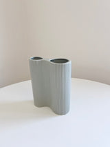 OTTO » Vaso Scultoreo Plissé a Doppia Apertura grigio chiaro H24cm